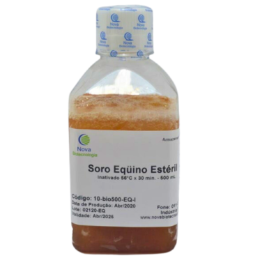 Soro Eqüino - filtrado, estéril Inativado - 500mL Nova Biotecnologia