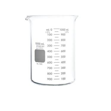 Béquer forma baixa griffin escala dupla c/ bico 1000mL 24und/cx Pyrex
