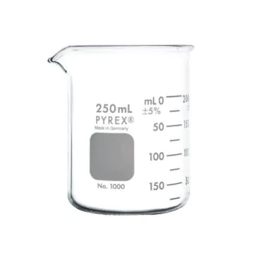 Béquer forma baixa griffin escala dupla c/ bico 250mL 48und/cx Pyrex