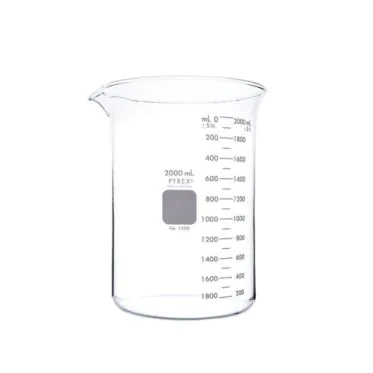 Béquer forma baixa griffin escala dupla c/ bico 2000mL 4und/pct Pyrex