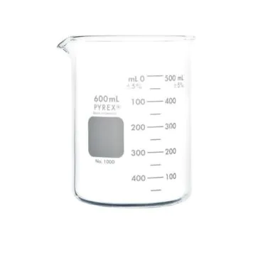 Béquer forma baixa griffin escala dupla C/ bico 600mL 36und/cxPyrex