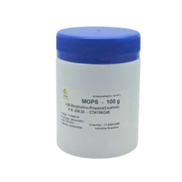 MOPS - Free Acid - (3-[N-Morpholino] Propanesulfonic Acid)- 100g  Nova Biotecnologia