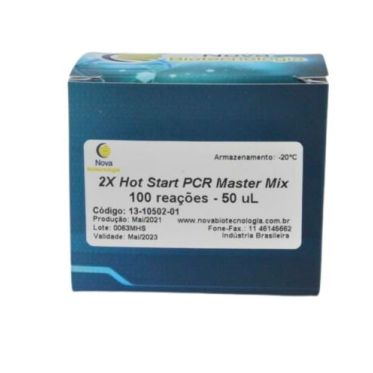 Kit de reação de PCR (master mix) 2x hot start 100 reações com 50uL Nova Biotecnologia