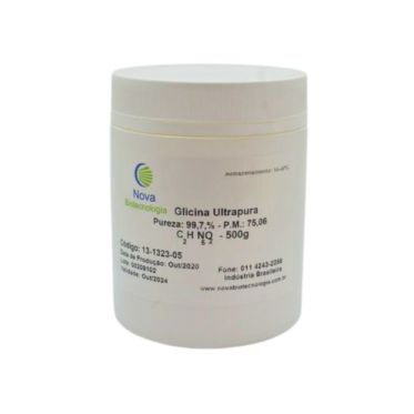 Glicina - ultrapura - 500g Nova Biotecnologia