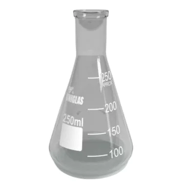 Frasco erlenmeyer b.e.graduado cap.300mL Uniglas