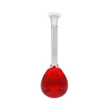 Balão volumétrico classe a, vidro boro 3.3 graduado com tampa rolha , 200ml Ionglas