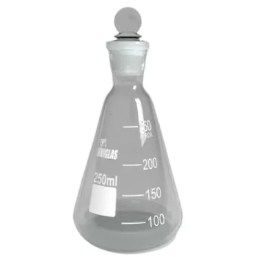 Frasco erlenmeyer graduado 125mL Uniglas - descontinuado