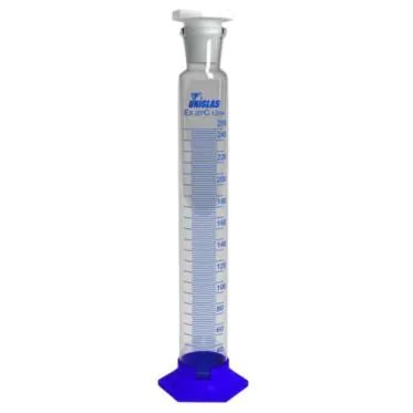 Proveta graduada base sextavada de polietileno rolha de polietileno graduada 1ml capacidade 50ml – Uniglas