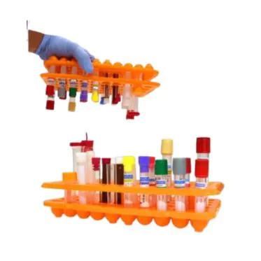 Suporte de tubo de ensaio universal com ventosa para 50 tubos Cralplast