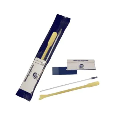 Kit citologia II não estéril c/ espátula de ayre em madeira e porta-lâminas c/ 1 lâmina de vidro 100und/cx Cralplast