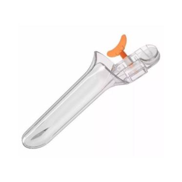 Espéculo vaginal ginecológico descartável tipo collins estéril tamanho P embalagem individual 200und/cx Cralplast