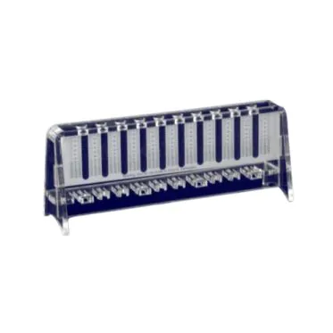 Suporte em plástico acrílico p/ 10 tubos de VHS Vacuplast