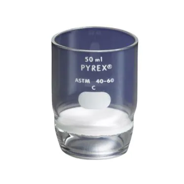 Cadinho gooch forma alta c/ disco de poros grossos 50mL 9und/cx Pyrex
