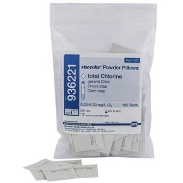 Reagente para cloro total powder pillows 0,03-6,00mg/L 100 und/pct MN