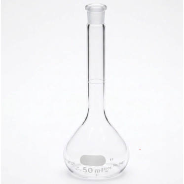 Balão Volumétrico 2000 mL (2L) Classe A ASTM E 288/694/542 com Tampa HDPE ST27 e Certificação por Lote 1und/cx Pyrex