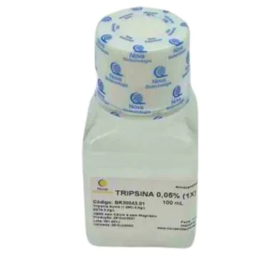 Tripsina 0,05% (1X) em HBSS, sem cálcio, sem magnésio, sem bicarbonato de sódio - 100mL Nova Biotecnologia