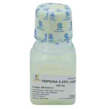 Tripsina 0,25% (10X) em HBSS, sem cálcio, sem magnésio, sem bicarbonato de sódio - 100mL Nova Biotecnologia