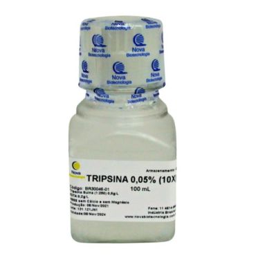 Tripsina 0,05% (10X) em HBSS, sem cálcio, sem magnésio, sem bicarbonato de sódio - 100mL Nova Biotecnologia