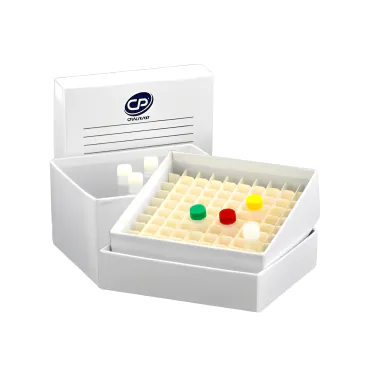Caixa de fibra de papelão para 81 microtubos de 1,5-2mL Cralplast