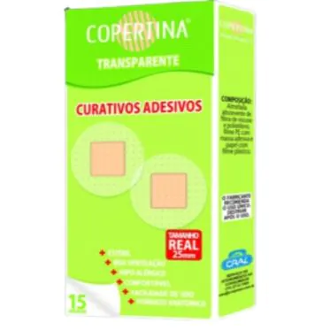 Curativo adesivo transparente diâmetro de 25mm 15und/cx Copertina