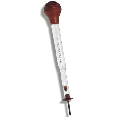 Densímetro para bateria 1,100/1,300 vidro reto Incoterm