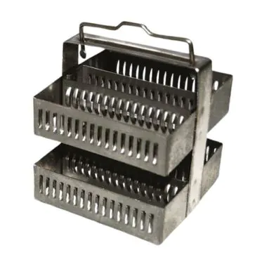 Rack berço para coloração em aço inox para até 60 lâminas Gene