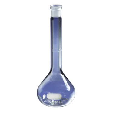Balão volumétrico com rolha cônica padrão de polietileno Classe A de 50 mL Cx/12un- PYREX® 