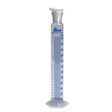 Proveta graduada base sextavada de vidro rolha de polietileno graduada 1ml capacidade 100ml – Uniglas