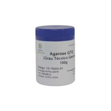 Agarose GTG (grau técnico genético) 100g Nova Biotecnologia