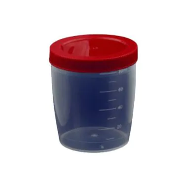 Coletor sem pá 80mL estéril translúcido (emb. individual) 500und/pct Cralplast