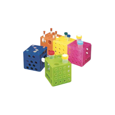 Rack cubo para tubos e microtubos em cores sortidas Kasvi