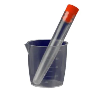 Kit coletor de urina estéril c/ 1 frasco + 1 tubo 12mL + 1 tampa de pressão interna vermelha 900und/cx Cralplast