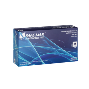  Luva Nitrílica sem pó tamanho PP 100und/cx - Safemax