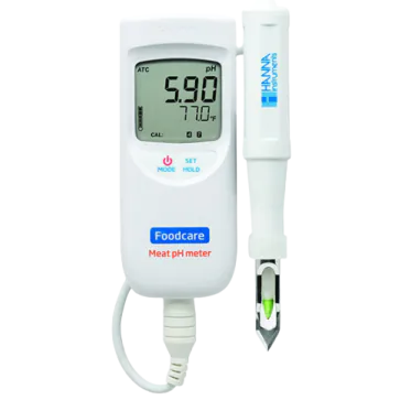 Medidor portátil de pH e temperatura para carne Hanna