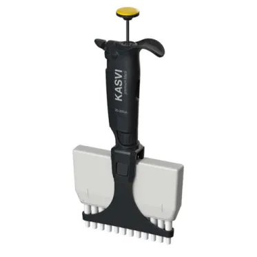 Micropipeta Multicanal Premium Black 8 Canais Volume Variável Kasvi
