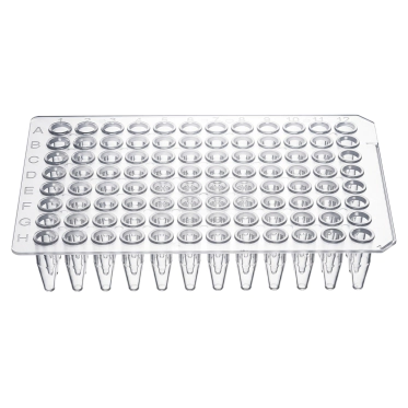 Microplaca para PCR de 96 poços 0,2 ml sem saia, transparente não estéril 10un/pct - Mevalabs