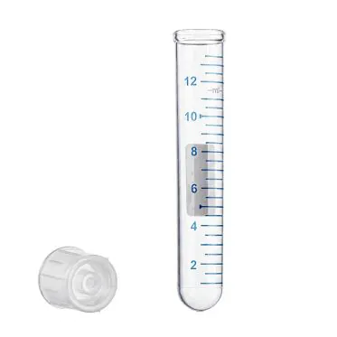 tubo de cultura bacteriana 14 mL Transparente Estéril 500 un/pct Mevalabs