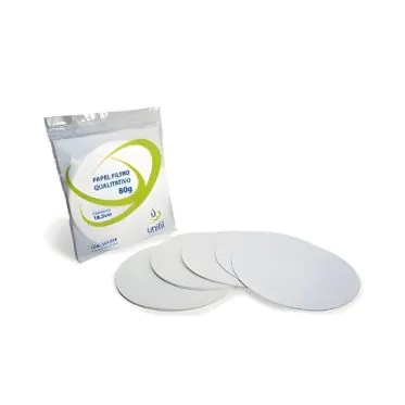 Papel de filtro quantitativo C40 (faixa branca) 13mm 100und/pct Unifil