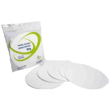 Papel Filtro Qualitativo 80g 110mm 100 und./pct. Unifil
