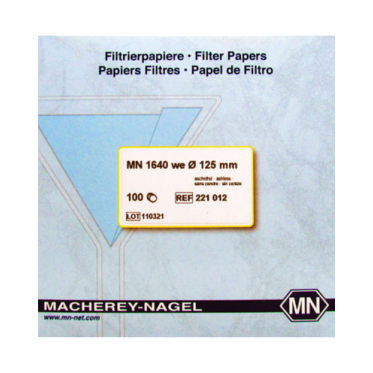 Papel Filtro Quantitativo 1640 W 125 mm/ diam. - 100 und./cx. Macherey-Nagel (MN)