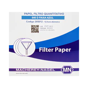 Papel Filtro Quantitativo 640 D (Faixa Azul) 110 mm/ diam. - 100 und./cx. Macherey-Nagel (MN)