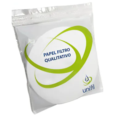 Papel filtro quantitativo C42 (faixa azul) 100und/pct Unifil