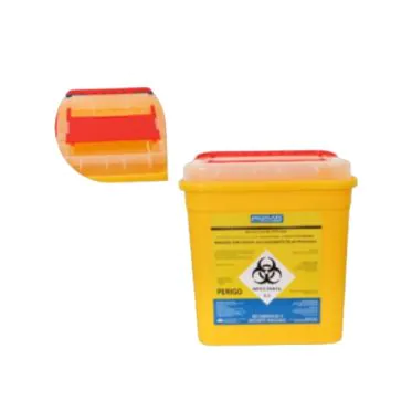 Coletor rígido p/ perfurocortantes amarelo 13 litros Vacuplast