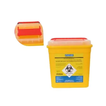 Coletor rígido p/ perfurocortantes amarelo 7 litros Vacuplast