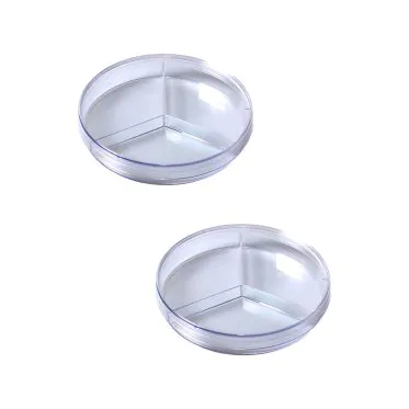 Placa de petri 90x15mm 3 divisórias 10und/pct Cralplast