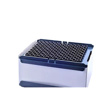 Ponteira Tipo TECAN Condutiva Preta 1000uL 9600un Rack Suspenso Duplo 2x96 pontas/rack 5 racks/pct 10 pct/cx - Mevalabs