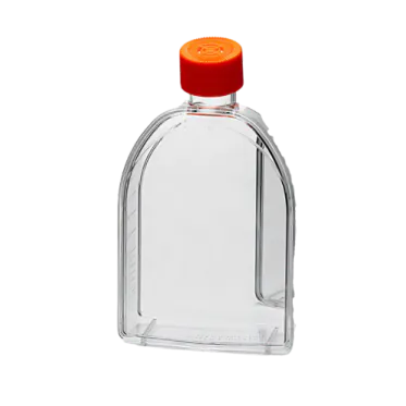 Frasco de cultura celular retangular, pescoço inclinado e tampa laranja 25cm² 200un/cx - Corning