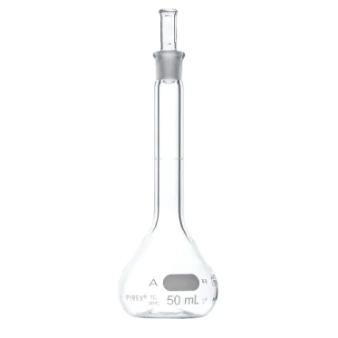 Frasco Volumétrico Classe A com Tampa de Vidro Standard Taper 50 mL PYREX - Corning