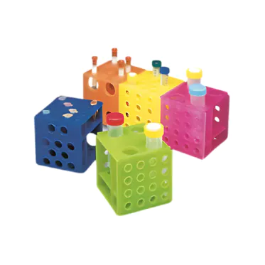 Rack cubo para tubos e microtubos em cores sortidas Kasvi