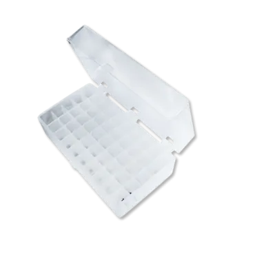 Rack para 50 Tubos criogênicos/microtubos de 1,5-2mL transparente Kasvi